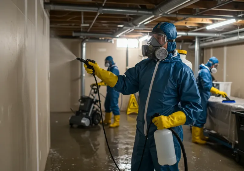 Basement Sanitization and Antimicrobial Treatment process in Howell County, MO