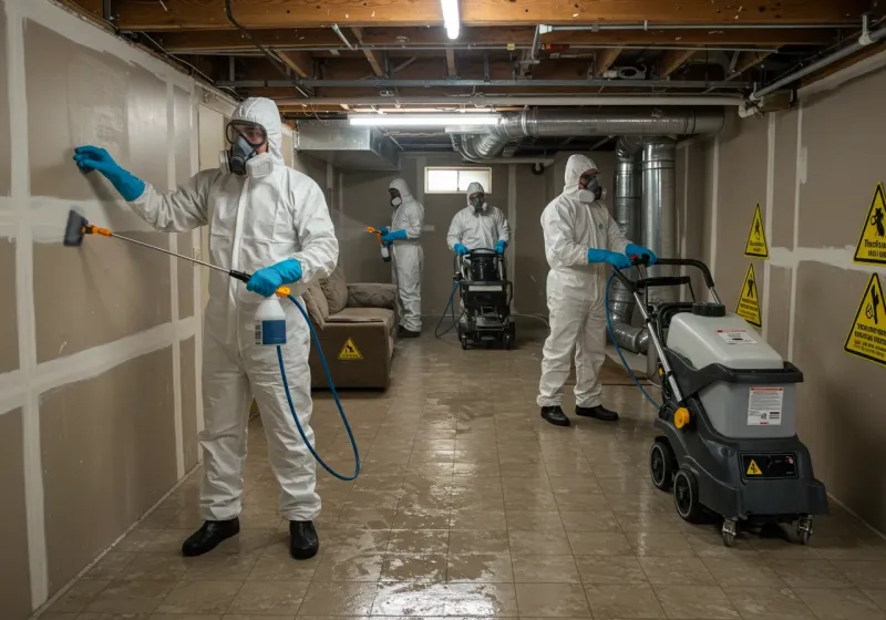 Basement Moisture Removal and Structural Drying process in Howell County, MO